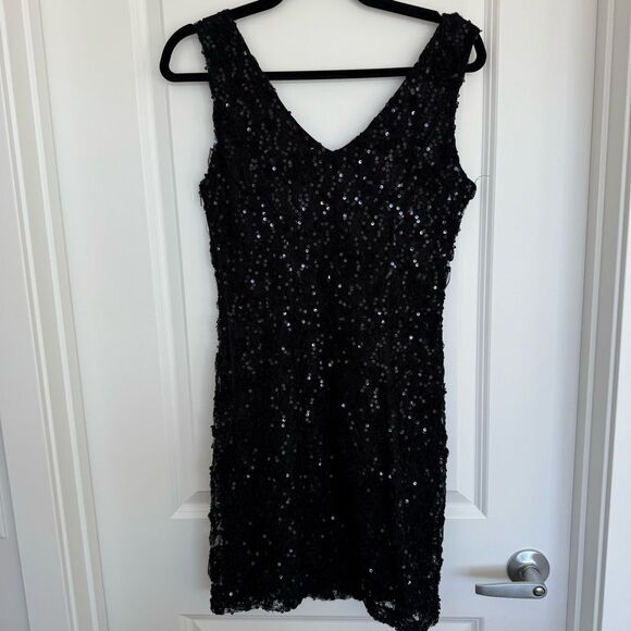 SUZY SHEIR | Black Sequin Dress - Picture 3 of 10